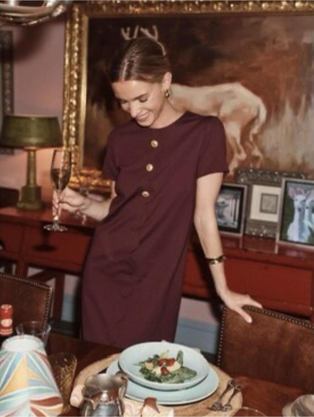 J.MCLAUGHLIN Women's Florence Dress In Merlot-Size Medium